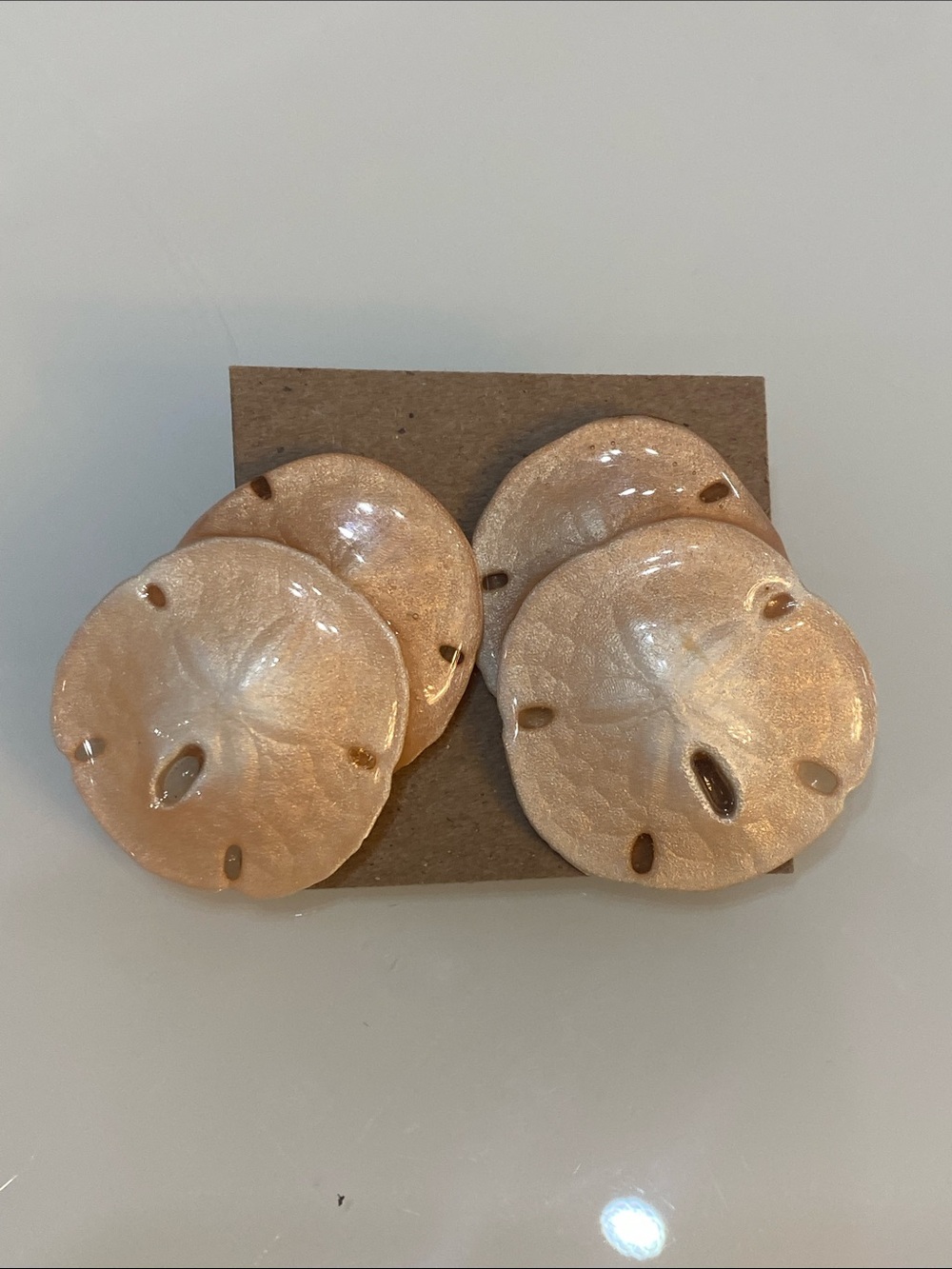 Beach vintage vibes sand dollar earrings